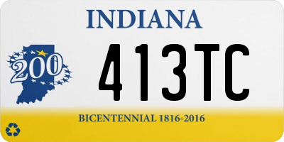 IN license plate 413TC