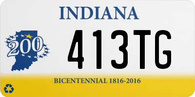 IN license plate 413TG