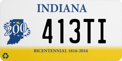 IN license plate 413TI