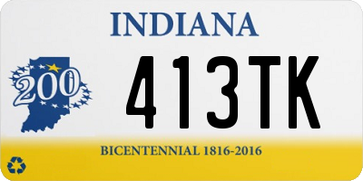 IN license plate 413TK