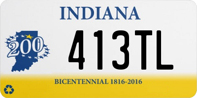 IN license plate 413TL