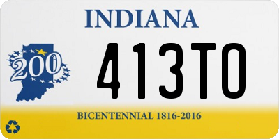 IN license plate 413TO