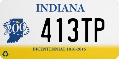 IN license plate 413TP