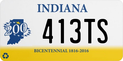 IN license plate 413TS