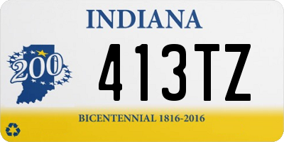 IN license plate 413TZ