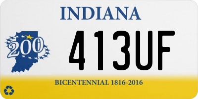 IN license plate 413UF