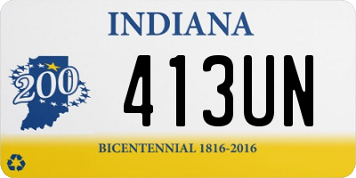 IN license plate 413UN