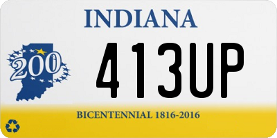 IN license plate 413UP