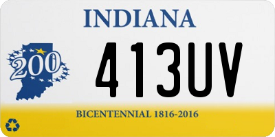 IN license plate 413UV