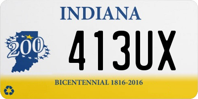 IN license plate 413UX