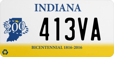 IN license plate 413VA