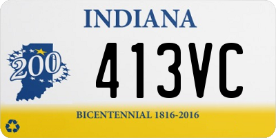 IN license plate 413VC