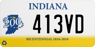 IN license plate 413VD