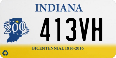 IN license plate 413VH