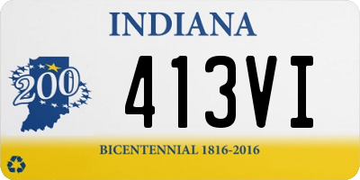 IN license plate 413VI