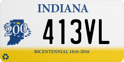 IN license plate 413VL