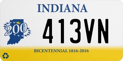 IN license plate 413VN