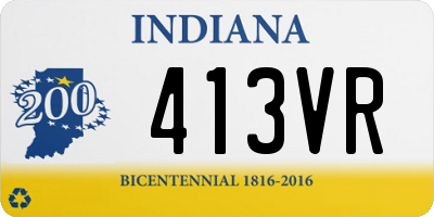 IN license plate 413VR