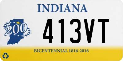 IN license plate 413VT