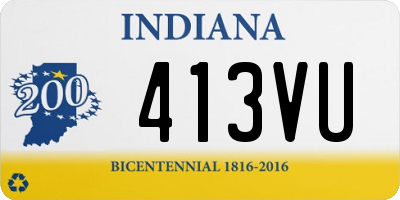 IN license plate 413VU