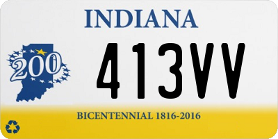 IN license plate 413VV