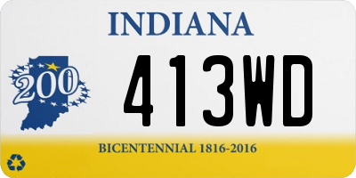 IN license plate 413WD