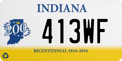 IN license plate 413WF