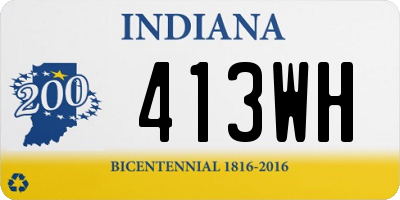 IN license plate 413WH