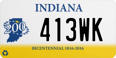 IN license plate 413WK