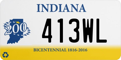 IN license plate 413WL