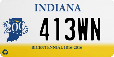 IN license plate 413WN