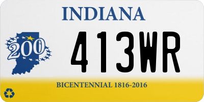 IN license plate 413WR