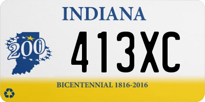 IN license plate 413XC