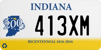 IN license plate 413XM