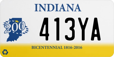 IN license plate 413YA