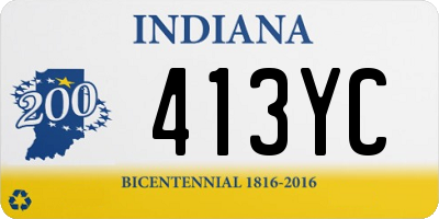 IN license plate 413YC