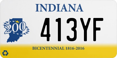 IN license plate 413YF