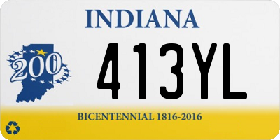 IN license plate 413YL