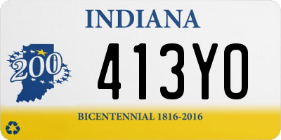 IN license plate 413YO