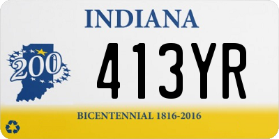 IN license plate 413YR