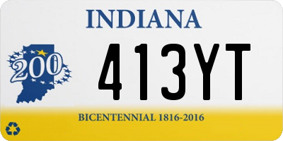 IN license plate 413YT