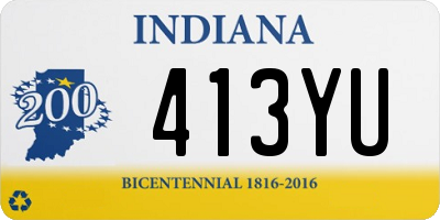 IN license plate 413YU