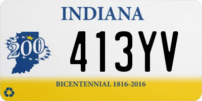 IN license plate 413YV