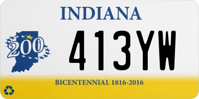 IN license plate 413YW