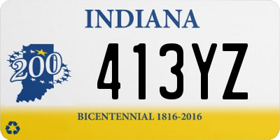 IN license plate 413YZ