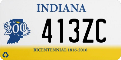 IN license plate 413ZC