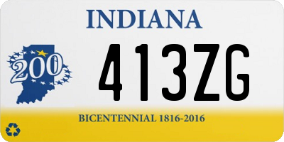 IN license plate 413ZG