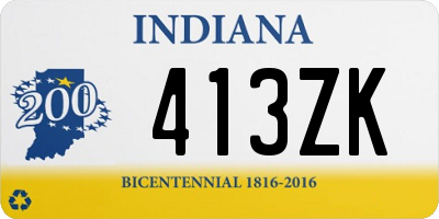 IN license plate 413ZK