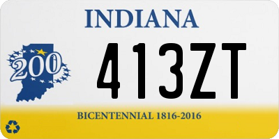 IN license plate 413ZT