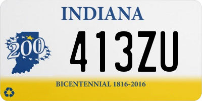 IN license plate 413ZU